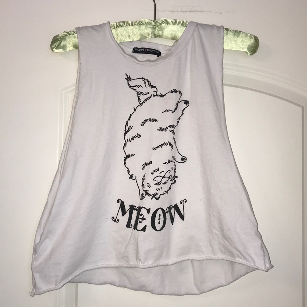 Cute Tank top with fluffy cat